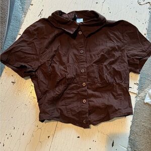 H&M top, brown, size xxs.